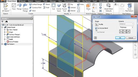 autocad inventor sheet metal|inventor convert to sheet metal.